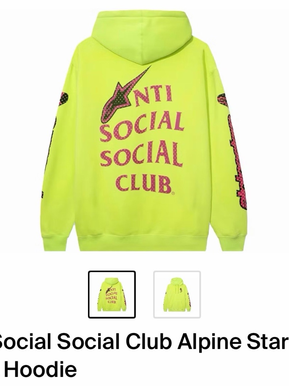 Anti Social Social Club x Alpine Stars Hoodie